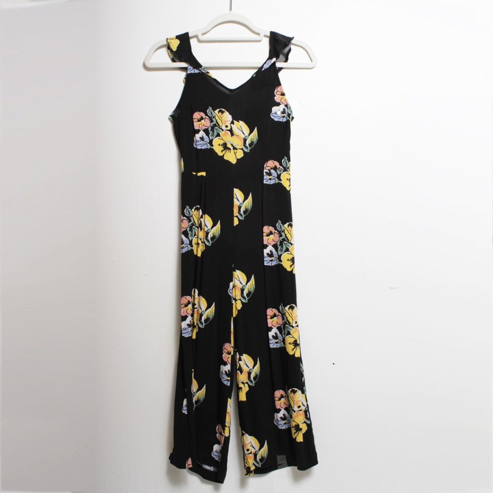 Black Floral Romper